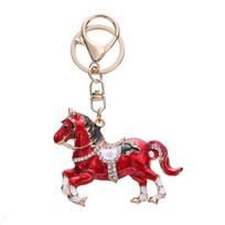 Metal  Pony Keychain Women Men Zodiac Horse Car Key Holder Backpack Pendant Decoration Jewelry  Year Gift