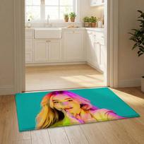 Singer S-Sabrina Carpenter Floor Mat Flannel Door Mat Non-Slip Bedroom Living Room Home Decor 40x60cm