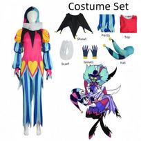 Suaugusiųjų Hazbin Hotel Helluva Boss Cosplay Kostiumas Velnias Demonas Uniforma Anime Pasirodymas Helovino Kostiumas S blue