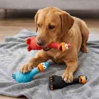 Bite Tough Latex Squeaky Toy Pure Rubber Screaming Chicken Toy Pet Molar Toy  Teeth Grinding mėlyna