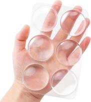 Skaidrus minkštas silikoninis durelių kamštis buferis Lipnūs lipdukai Sienos apsauga Duslintuvas Baldai Be pėdsakų Apsauga nuo smūgių (Transparent,6PCS) skaidri
