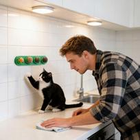 Catnip Toys 4 Pieces Catnip Chew Wall-Mounted Ball Cat Teeth Cleaning for Cleaning Scratching Exercise Entertainment Mental CN