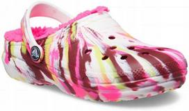 Crocs Classic Lined Marbled Clog K 207773 |C11/Eu 28-29| Electric Pink/Multi