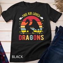 This Kid Loves Dragons Boys and Girls Dragon Gift T-Shirt Mens Womens Tees Top Unisex T-Shirt Mens Womens Tees Top L