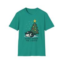 Unisex Softstyle T-Shirt Mens Womens Tees Top Husky Puppy Christmas Tree Arctic Snow Winter Graphic S