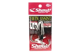 Shout 43-TA Twin Assist Double Barb Hooks Rigged Size 1/0 (5836)