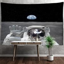 Kosminio astronauto gobeleno sienos pakabinamas paslaptingas kosminis peizažas, psichodelinis bohemiškas bendrabučio kambario dekoras 95x70cm