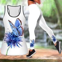 Dandelion Print Yoga Outfit for Women Fashion Workout Leggings Fitness Sports Casual Yoga Set Sports Suit XS balta