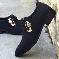 Vyriškos suknelės Batai Verslo vestuviniai batai Vyriški oficialūs batai PU oda Oksfordo smailianosiai Loafers Batai 38 juoda