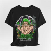 Zoro Anime Marškinėliai, Japoniški Manga Marškinėliai, Samurajų Warrior Viršus, Fantazijos Anime M