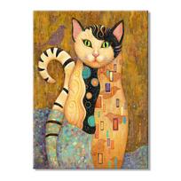 Gustavo Klimto stiliaus katės Abstrakčiojo meno drobės tapyba Mielos naminės katės Graffiti meno plakatai ir spaudiniai Sienų meno nuotraukos Namų dekoras 20x30cm No Frame