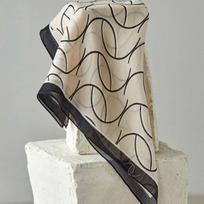ANA MAISON Sophisticated Linework Silk Wool Petit Scarf [PMPsw-1357] Sophisticated Linework