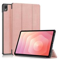 For TAB A11 Plus 2025 Samsung Tab S11 Case 11 inch Trifold PU Leather Hard Stand Painted Cover For Funda Galaxy Tab S11 S11 5G Case SM-X730 X736B Tab S11 (11 inch) rožinio aukso spalvos