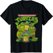 Distressed TMNT Group T-Shirt T-Shirt S juoda