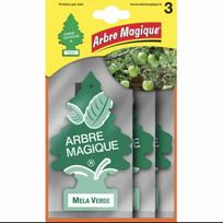Magiskas medelis Automobilio kvapas, Vanilės kvapas, Saldus ir tropinis kvapas, Laikosi iki 7 savaičių, Pagaminta Italijoje Green Apple-3 pack