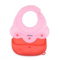Customizable Silicone Bib Infant Drool Catcher featuring Free Name Engraving Unique Creativity Gift Idea ideal for Boys and Girls