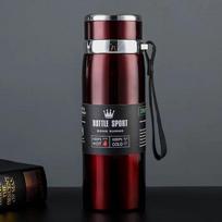 1L Thermal Water Bottle 316 Stainless Steel Tea Water Keep Cold and Hot Water Bottole Vacuum Flasks Large Capacity Sports Kettle >1L raudona