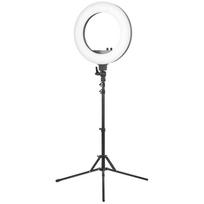 Lampa pierścieniowa Ring light 18  48W led czarna + statyw