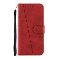 For Samsung Galaxy S23 Ultra Case Flip Wallet Book Cover for Coque Samsung S 23 Ultra S23Plus Leather Protective Phone Case Capa For Galaxy S23 raudona