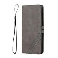 For TCL NxtPaper 70 Pro Case Leather Flip Case on For Funda TCL NxtPaper 70 Pro NxtPaper70 70Pro T807D T807W T807E Wallet Cover TCL NxtPaper 70 Pro pilka spalva