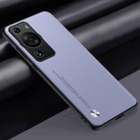 Luxury PU Leather Case For Huawei P60 Pro Back Cover Silicone Shockproof Full Protection Phone Case For Huawei P60 HuaweiP60 Pro For Huawei P60 šviesiai violetinė spalva