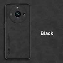 Prabangus PU odinis dėklas, skirtas Realme 11 Pro Plus 5G padengti matiniu visiškai apsaugotu silikoniniu telefono dėklu, skirtas Realme11 Pro 11Pro Coque For Realme 11 5G juoda