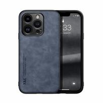 Luxury Leather Case For iPhone 16 16e 15 14 13 12 11 Pro Max Plus 12 13 Mini X XS SE 8 7 Cover With Metal Plate Support Car Hold For iPhone 15 mėlyna