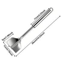 Stainless steel meat masher Tool Hamburger Chopper for Kitchen Home Cooking Meal Prep Grilling Barbecue Camping Picnic sidabras