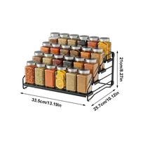 Kitchen Cabinet Organizer 4-Tier Expandable Holder Display Shelf Kitchen Organization For Home Pantry Cabinet Counter Jar juoda