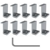 Set of 10 Aluminum PV Solar Panel Mounting Brackets End Clamps for Frames 30mm 35mm 40mm 45mm Including Installation Wrench