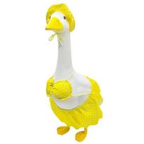 Easter Celebrations Garden Decoration Clothes Goose Statue Accessories Bunny Ear Hat Festive Outdoor Decoration geltona