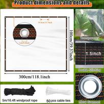 Clear Waterproof Tarp Heavy Duty Reinforced Polyethylene Cover Transparent Outdoor Protection for Greenhouse Patio Roof