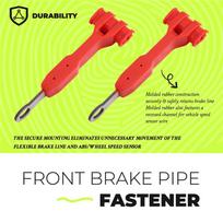 A02Q-For JEEP Wrangler JK JL Unlimited 2/4 Doors Brake Hose Bracket Separator 1101255 Front Brake Line Anchor Red raudona