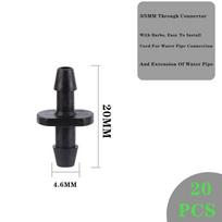 20pc Garden Irrigation Connector Barb 3/5 Mm 3 Way Elbow Water Pipe Connector Accessory Repair For Garden Potted Plants (as the picture,3/16'')