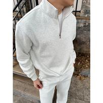 Men's Spring Stand Up Collar Sweatshirt with a Half Zipper Stand Up Collar Design, Suitable for Outdoor Leisure in Spring and Autumn S balta