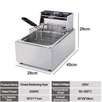 PANSON 6L + 6L electric fryer electric deep fryer fryer with Strainer Stainless Steel fried foods COD Single 6L