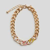 Colorful enamel cuban link chain bracelet - trendy & stylish for men & women auksas