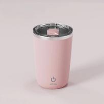 New Automatic Self Stirring Magnetic Mug WIth USB Lazy Magnetic Portable Fresh Coffee Cup Stainless Steel Coffee Milk Mixing Cup 350ml rožinė