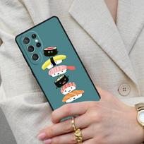 Kawaii Sushi Pattern Cell Phone Case for Samsung Galaxy S26 Ultra S25 S24 S23 S22 S21 S20 Note10 Cover Galaxy S20 5G