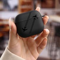 Minimalist airplane pattern headphone cover for Airpods 3/4/PRO/PRO 2/PRO 3 anti drop frosted texture AIRPODSPRO2