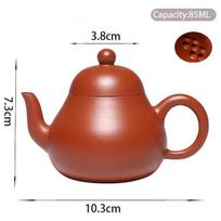 85 ml Yixing violetinio molio arbatinukai Garsių menininkų rankų darbo kriaušės formos mažos talpos arbatinukas virdulys Kinų Zisha arbatos rinkinys Arbatiniai