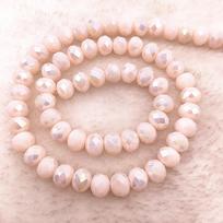 30pcs/lot 8mm light pink Rondelle Austria Faceted Crystal Glass Beads,Wheel Beads,Transit Beads,For Bracelet Jewelry Making #12 8mm(30pcs)