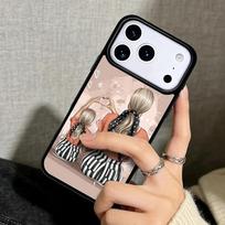 Capa Case for iPhone 17 Air 16 Pro Max 15 Plus 11 13 Mini 14 12 Back Phone Cover Mom and Daughter iPhone17