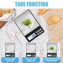ABBY-Digital Kitchen Scale,5Kg/0.01G Rechargeable Food Scale,High Precision Kitchen Weighing Scales With LCD Display juoda