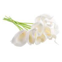 ABBY-20 Pcs Artificial Calla Lily Flowers With Soft Latex Materials For Home & Kitchen Decoration balta