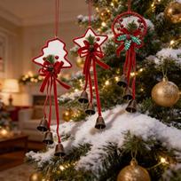 Antique Style Christmas Bell Door Hanger Car Decoration Christmas Bell Festive Decoration Iron Material Joyful Sound China Mainland