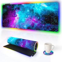 RGB gaming mousepad, extra-large waterproof desk mat, 31.5 inches x 15 inches x 4 mm (RGB-1)