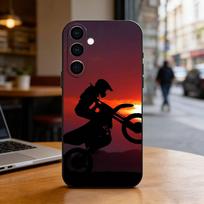 M-Motorcycle Rider Phone Case For Samsung Galaxy A73,A72,A71,A70,A53,A52,A51,Soft Silicone Black Cover Samsung a71 4g