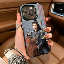X-Xie Zheng-F-Fan Changyu  For iPhone 17 16 15 14 13 12 11 Pro Max XS  17 Air Silicone Colored Silver Bumper Cover iPhone17ProMax