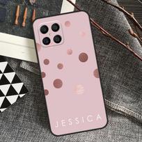 PERSONALISED name initial Pink Case For Honor X9b X8b X8a X9a X6a X7a X6 X7 X8 X9 Honor 90 Lite 70 50 Magic 5 6 Pro Cover Honor Magic6 Lite